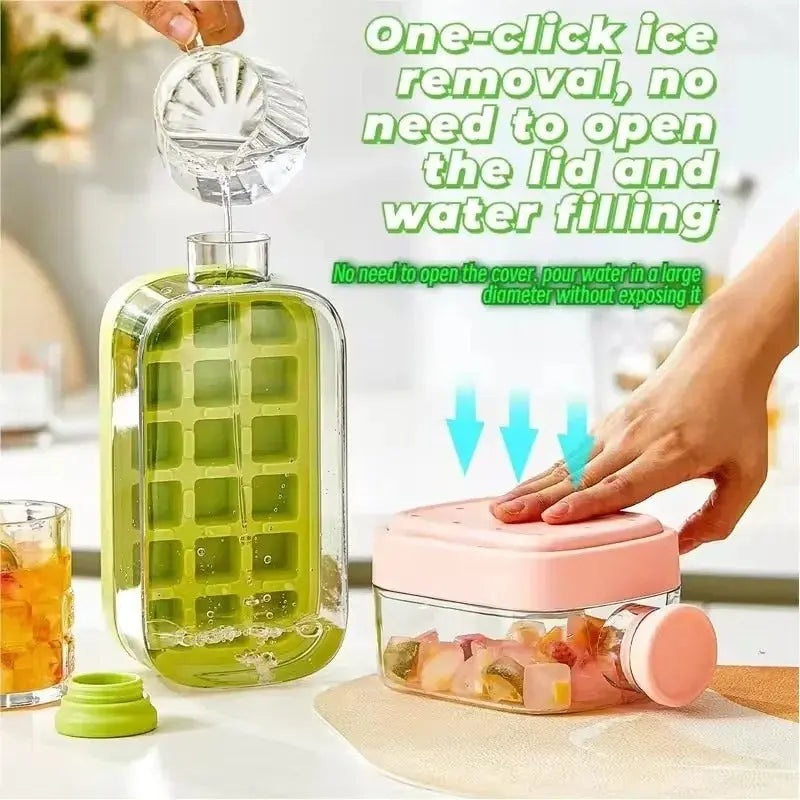 Cool Ice Cube Bottle 800ML – Leak Proof Water Bottle with Ice Cube Design for Gym, Travel & Daily Use