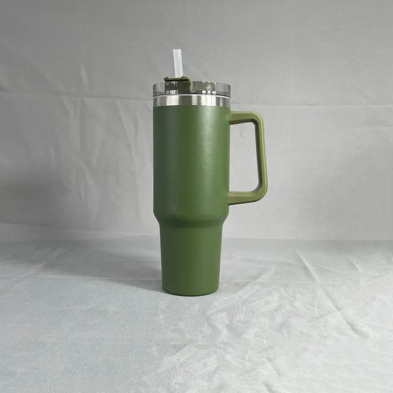 1200ML Tumbler with Handle & Straw – Large Capacity Leak Proof Travel Mug for Hot & Cold Drinks