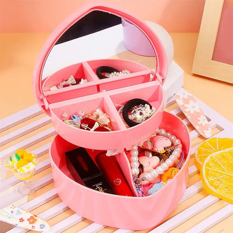 Heart Shape Jewellery Box | Cute & Elegant Jewelry Storage Box for Women & Girls