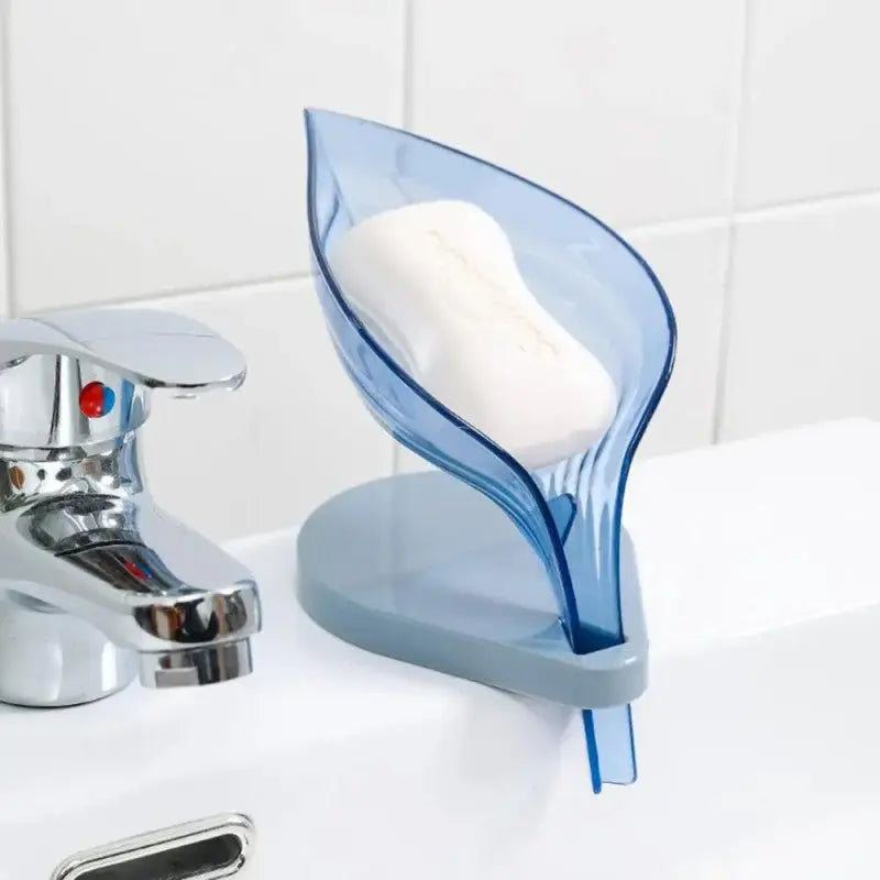 Leaf Shape Soap Holder Storage Sponge Holder – Self-Draining Bathroom & Kitchen Soap Dish Organizer