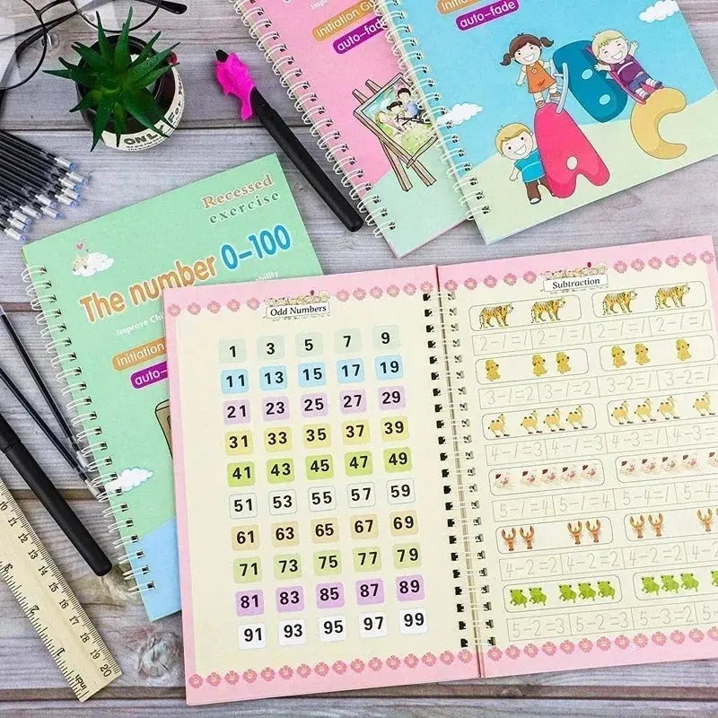 Sank Magic Children Writing Book (Kids) – Reusable Practice Copybook Set