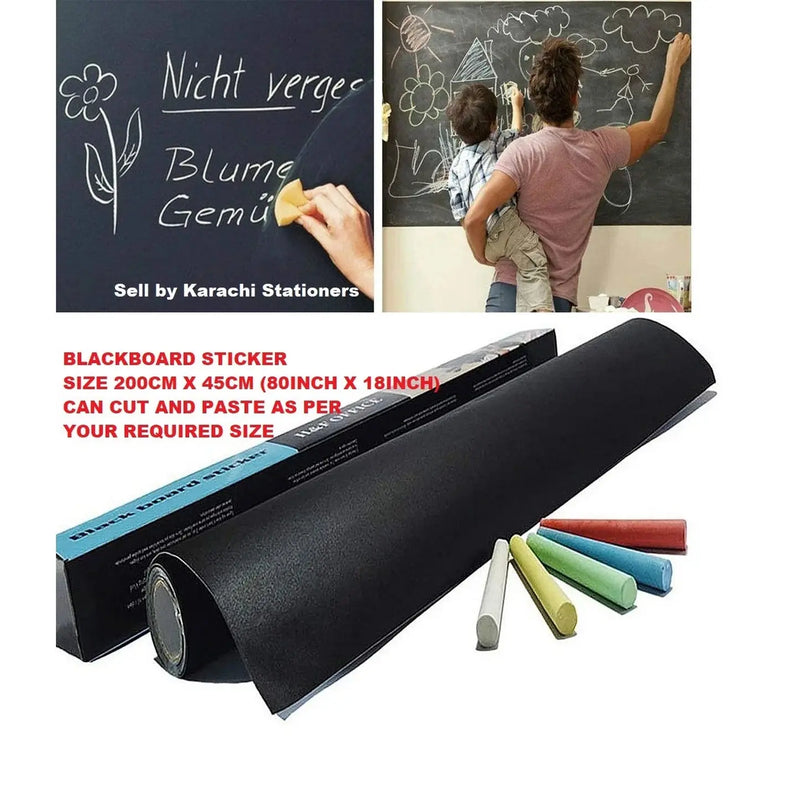 Blackboard Wall Sticker – Removable Chalkboard for Kids