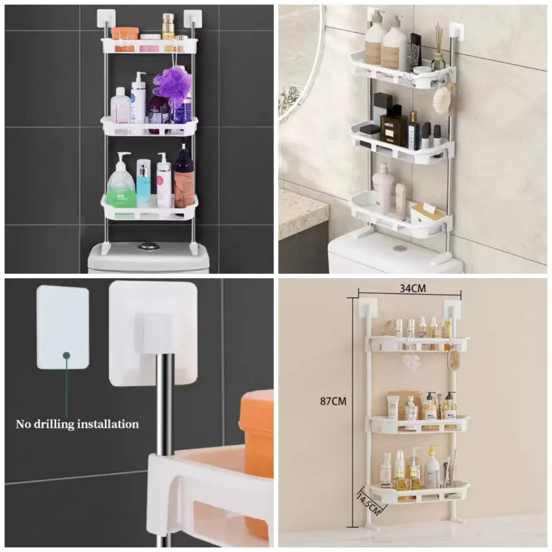3 Layer Bathroom Rack – Multi-Purpose Storage Shelf Organizer for Bathroom, Kitchen & Home Use