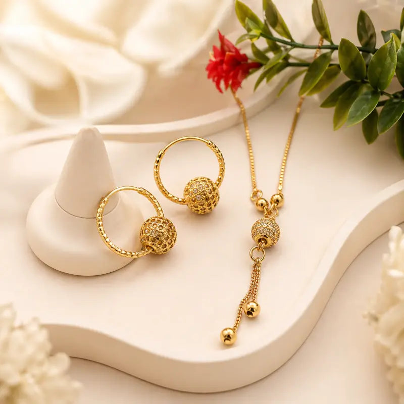 Girls Necklace & Earring Set | Elegant Fashion Jewelry Set for Girls & Women