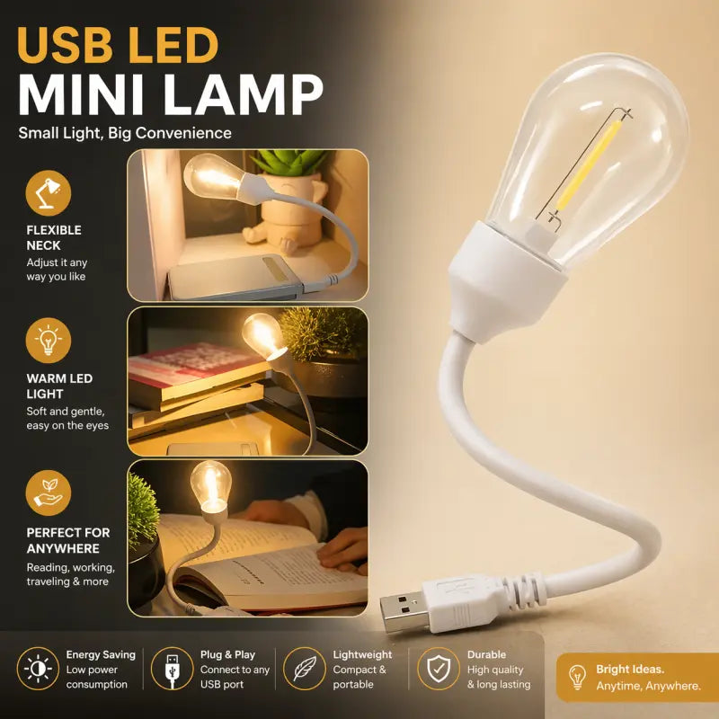S14 USB LED Bulb – Portable Energy Saving USB Powered LED Light Bulb for Home, Outdoor, Emergency & Camping Use