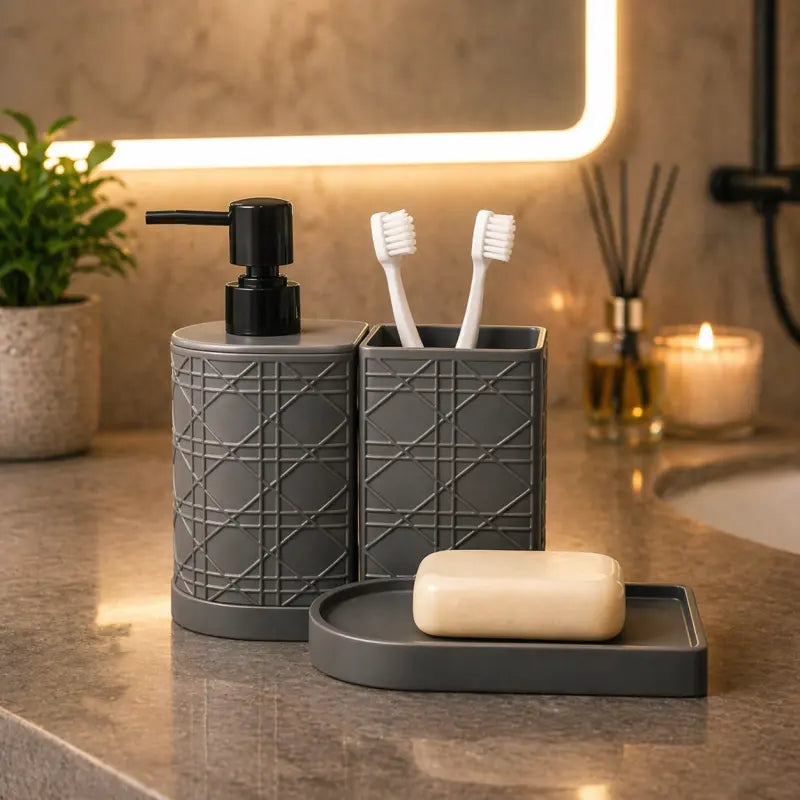 Toilet Set Soap Dispenser Pack of 02 – Wall Mounted Liquid Soap Pump Dispenser Set for Bathroom & Kitchen Organizer