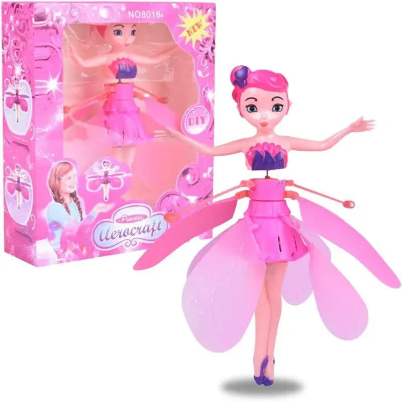 Magic Flying Fairy Princess Barbie Doll – USB Rechargeable Gesture Sensing Flying Toy