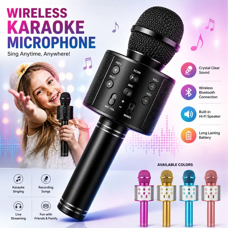 858 Wireless Microphone – Lavalier Clip Mic for Vlogging, YouTube, Streaming & Recording