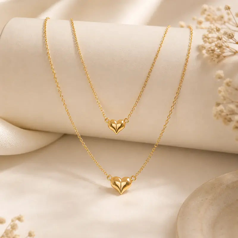 Heart Shaped Locket Magnet Necklace (Single)