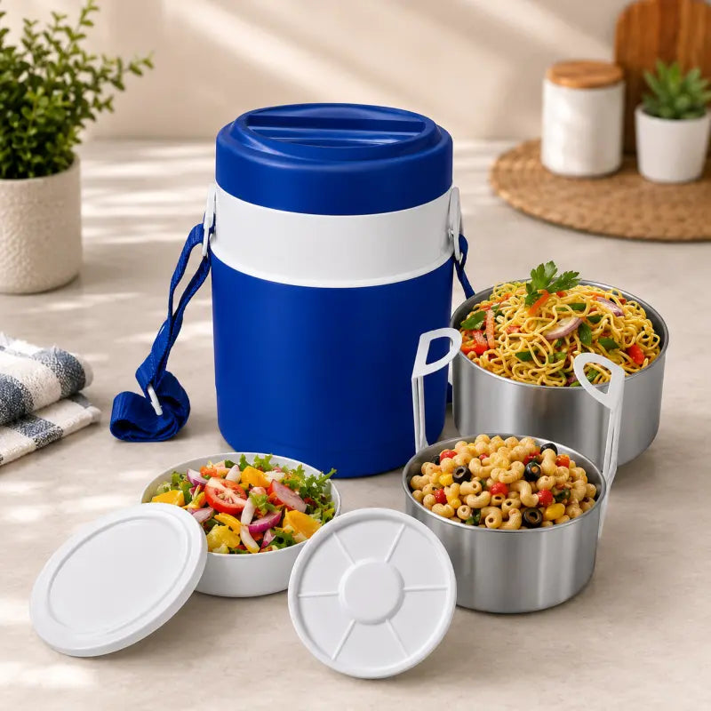 Royal Thermo Fresh Food Carrier Ultra 3 | Insulated Stainless Steel Lunch Box for Office, School & Travel