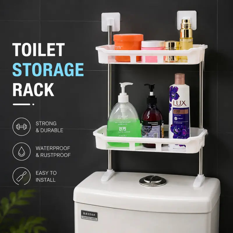 2 Layer Bathroom Rack – Multi-Purpose Storage Shelf Organizer for Bathroom, Kitchen & Home Use | Space Saving Design