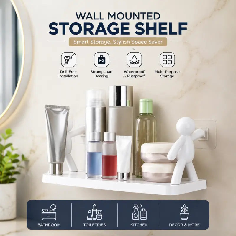 Floating Shelves for Bedroom – Wall Mounted Decorative Storage Rack | Modern Space Saving Display Shelves