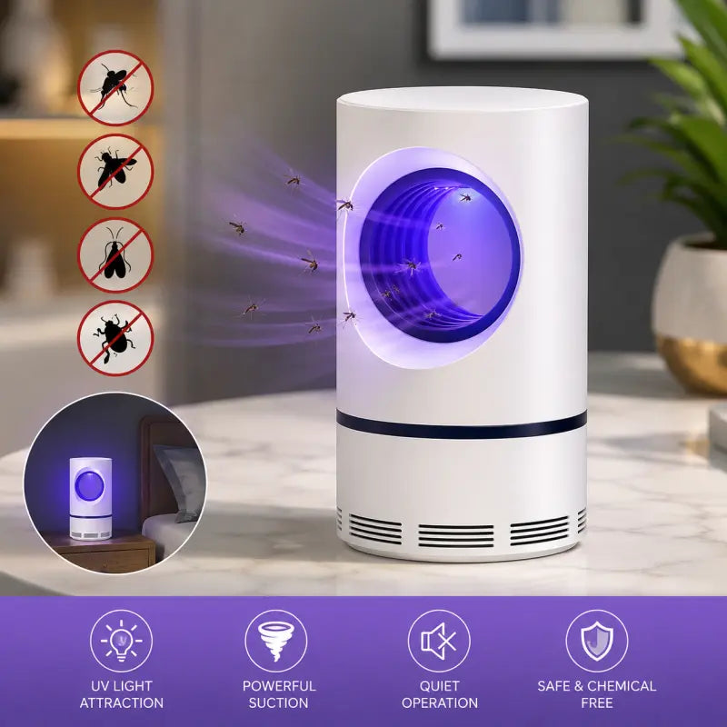 Mosquito Electric Lamp – UV Light Bug Zapper Insect Killer for Home | Silent Mosquito Trap Indoor Use