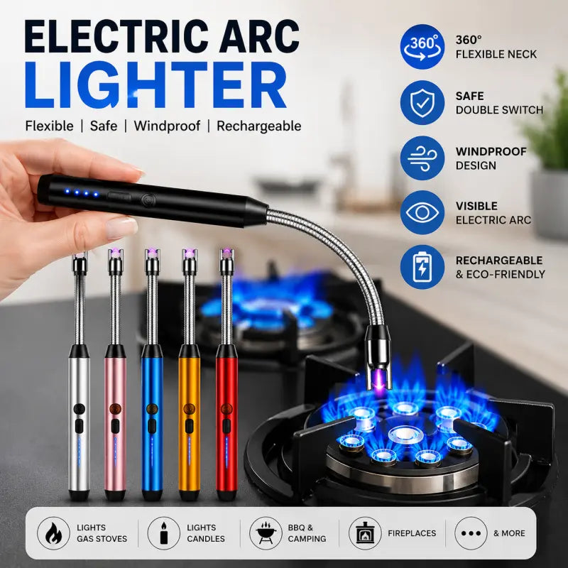 USB ARC Rechargeable Keychain Lighter – Type-C Electric Lighter with Card Packing