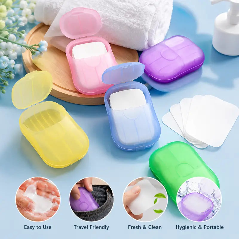 Portable Disposable Soap Paper Sheets – Mini Travel Hand Wash Soap Paper for Camping, Hiking & Outdoor Use