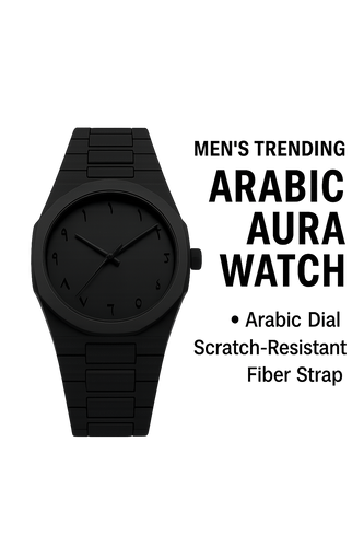 Aura Fiber Edition – Sleek Arabic Dial Watch