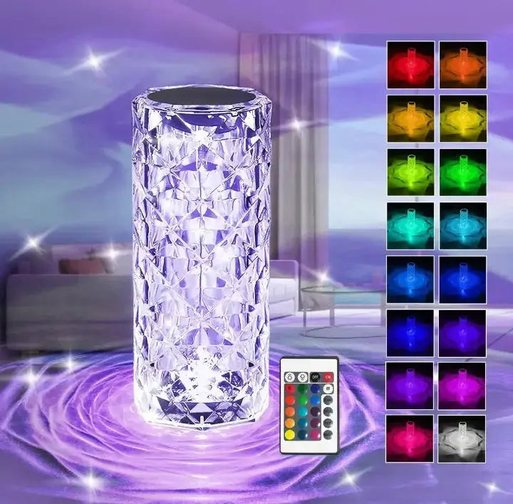 Rechargeable Diamond Crystal Table Lamp