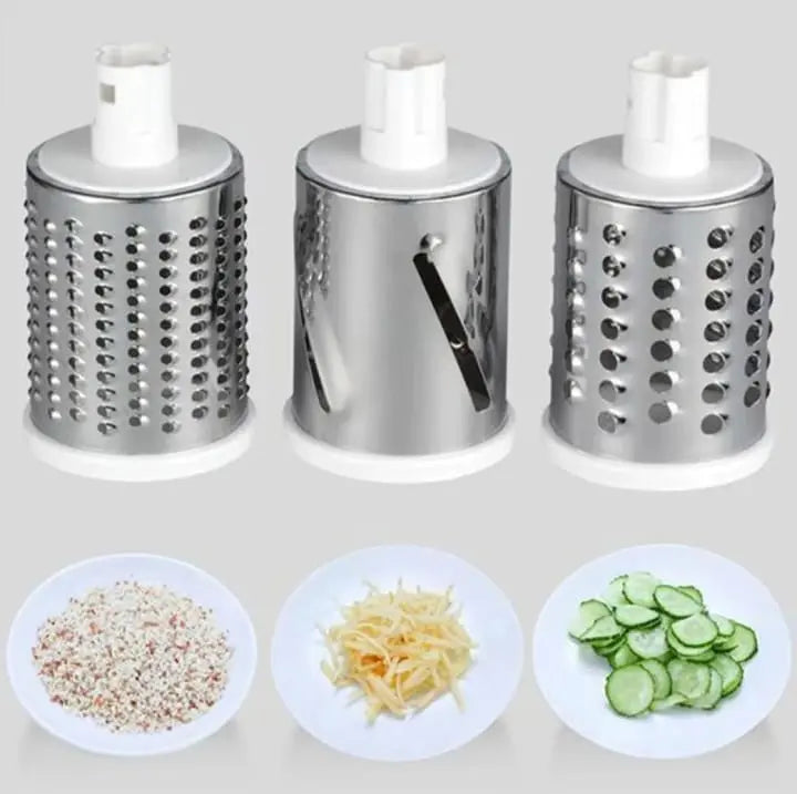 Vegetable Cutter - Manual Tabletop Drum Cheese Grater - 6 in 1 Coldzzz